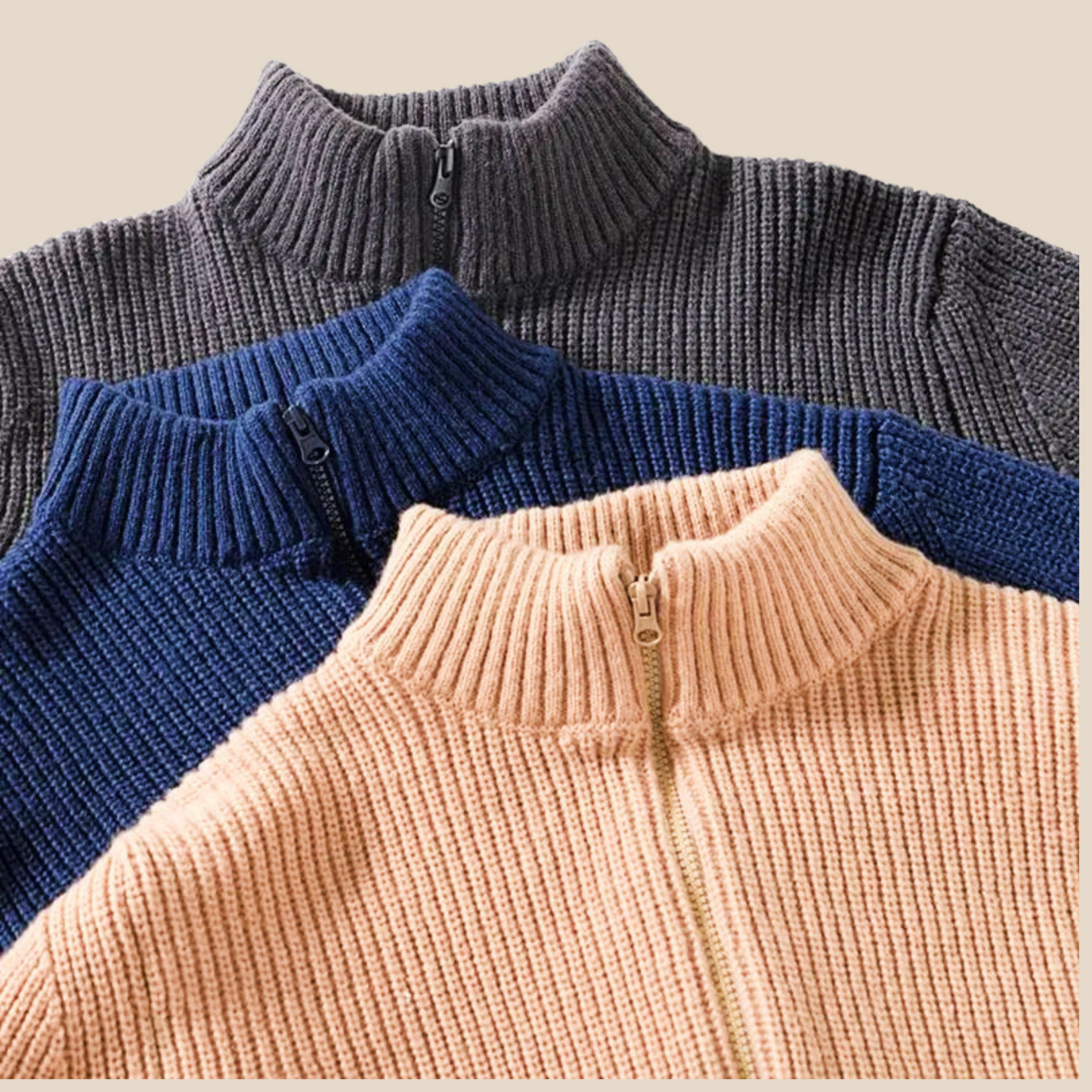 Voeg vandaag nog de Lucian Autumn Zip-Up Sweater toe aan je winkelwagen en omarm het comfort en de stijl van de herfst!