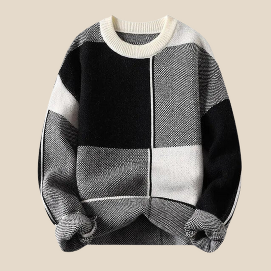 Verrijk je garderobe vandaag nog en omarm de elegante warmte van Manuel's Gebreide Trui met patroon. Koop nu!