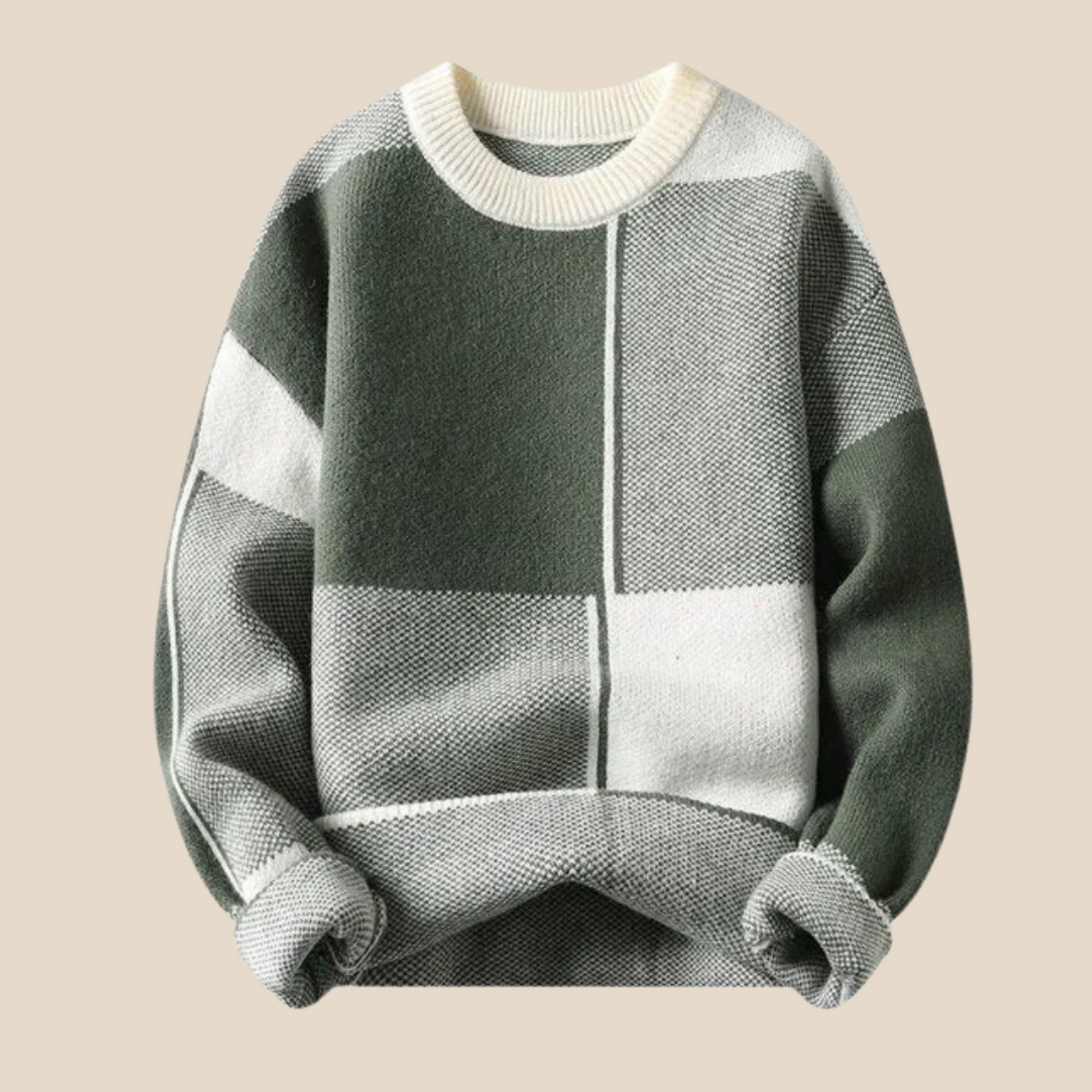 Verrijk je garderobe vandaag nog en omarm de elegante warmte van Manuel's Gebreide Trui met patroon. Koop nu!