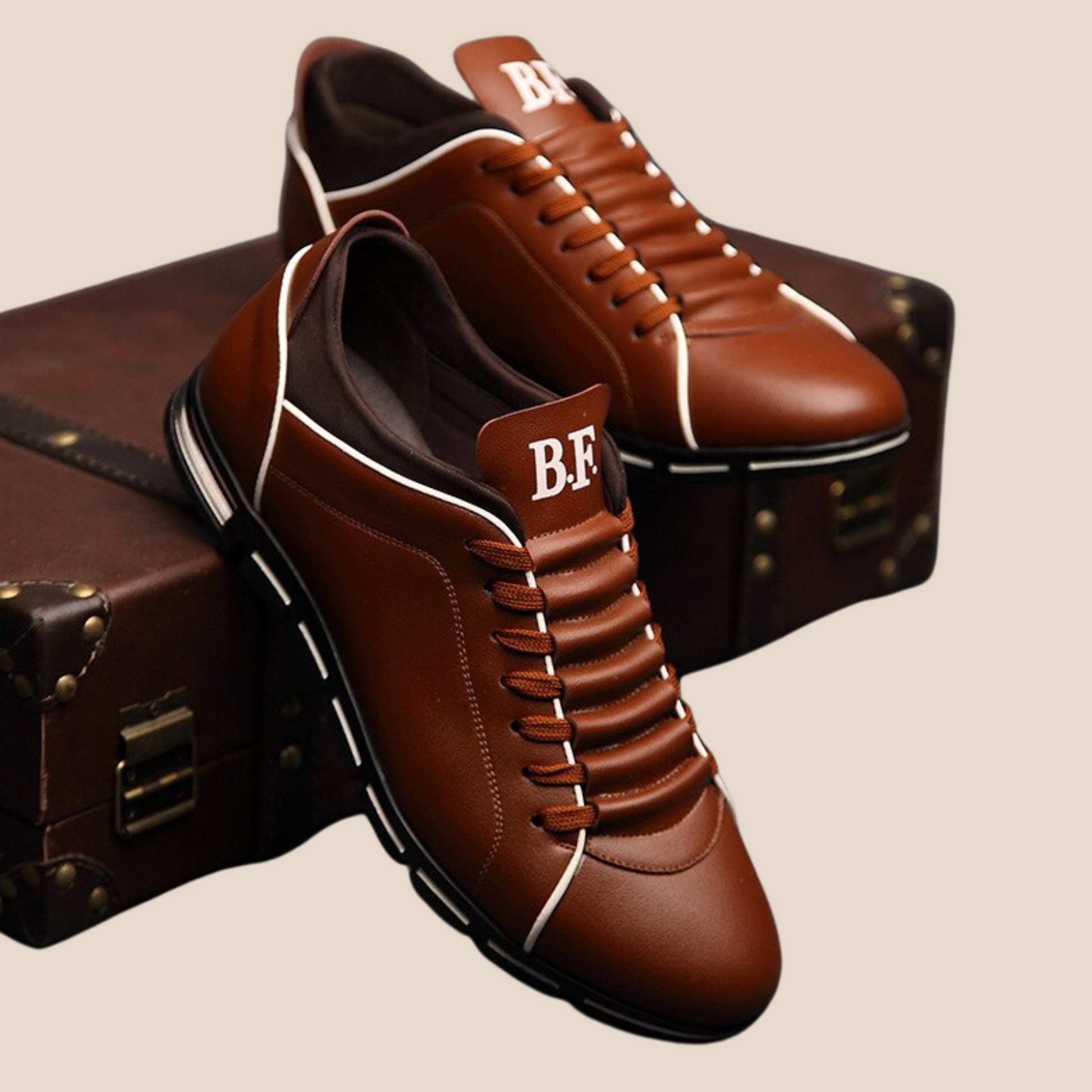 Ervaar vandaag nog het ongeëvenaarde comfort en raffinement van onze "Walk the Talk" modieuze leren schoenen! 